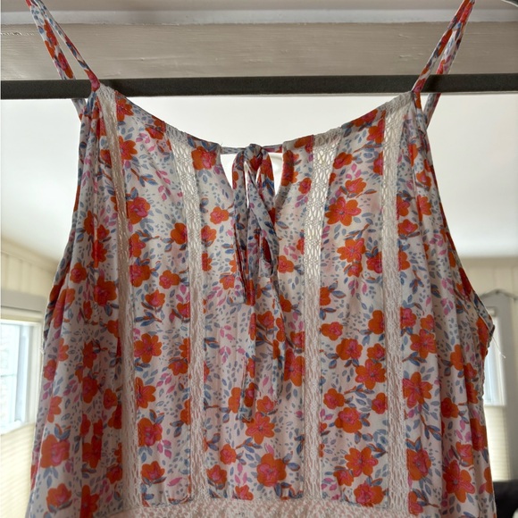Japna Floral Maxi Dress with Orange and Pink Accents - Picture 12 of 14
